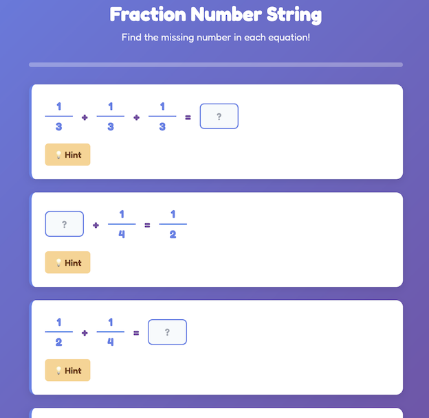 KP-fraction-string | MiddleWeb
